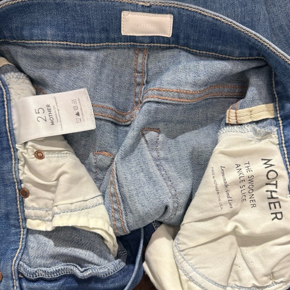 MOTHER Denim Blue The Swooner Ankle Slice Jeans size 25 - Picture 6 of 7